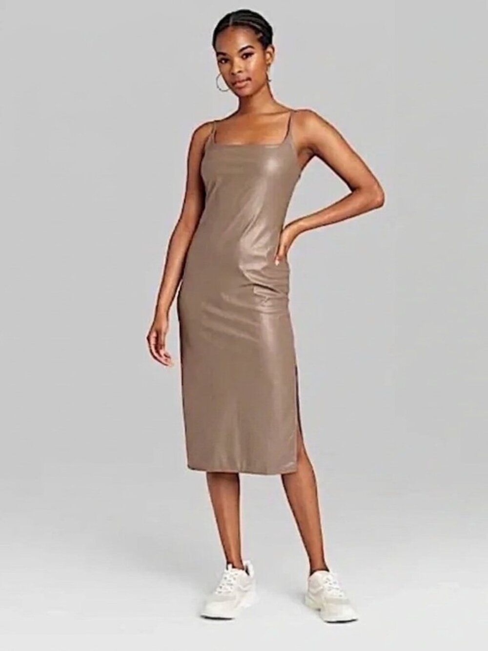 NEW! WILD FABLE Faux Leather Slip Dress